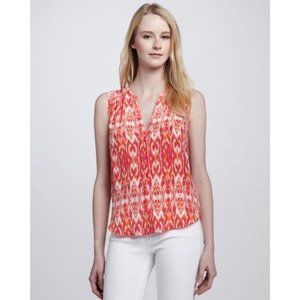Joie NWT Size M Button Down Silk Ikat Blouse